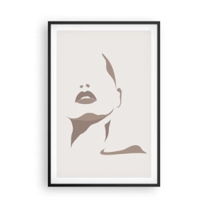 Pôster com moldura preta - Feito de luz e sombra - 61x91 cm