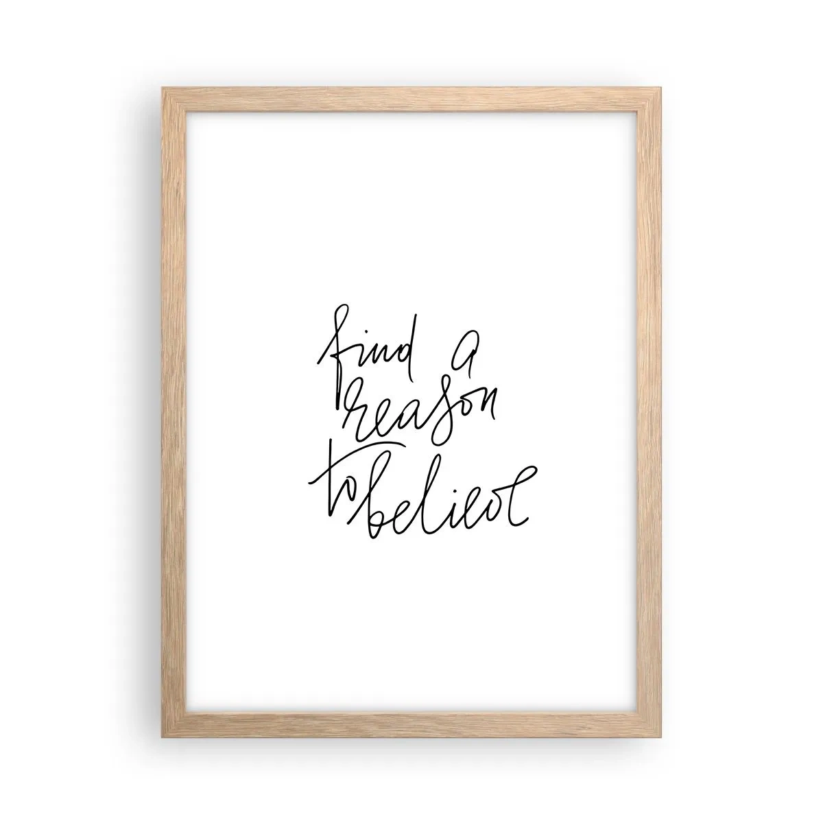 Pôster com moldura de carvalho claro - É possível - 30x40 cm