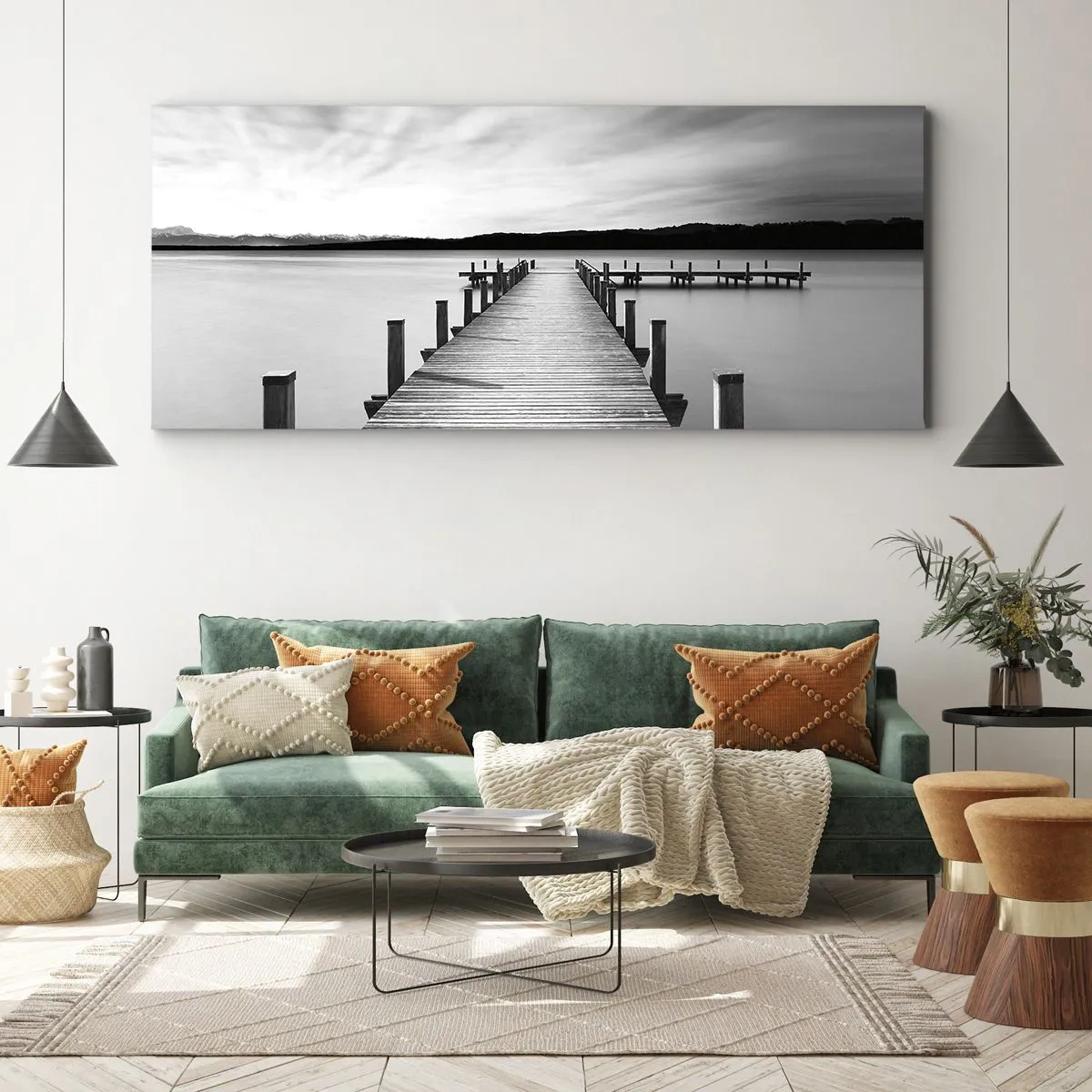 Quadro em tela - A fonte da tranquilidade - 160x50 cm
