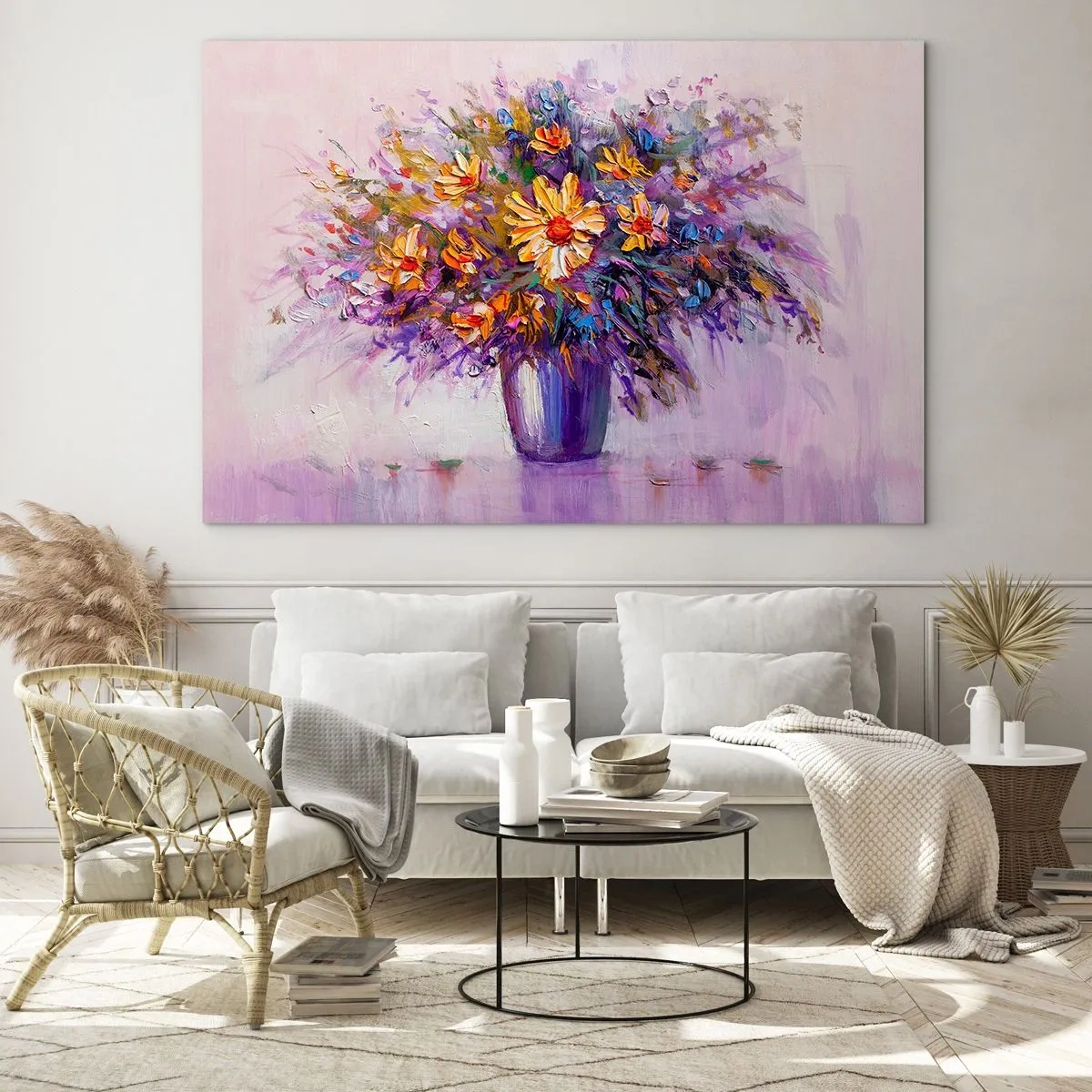 Quadro em vidro - Cheiro agradável, aparência agradável - 100x70 cm