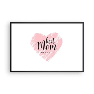 Pôster com moldura preta - Sempre o momento certo - 91x61 cm