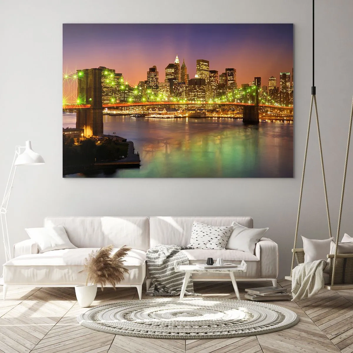 Quadro em vidro - Aqui a luz nunca se apaga - 120x80 cm