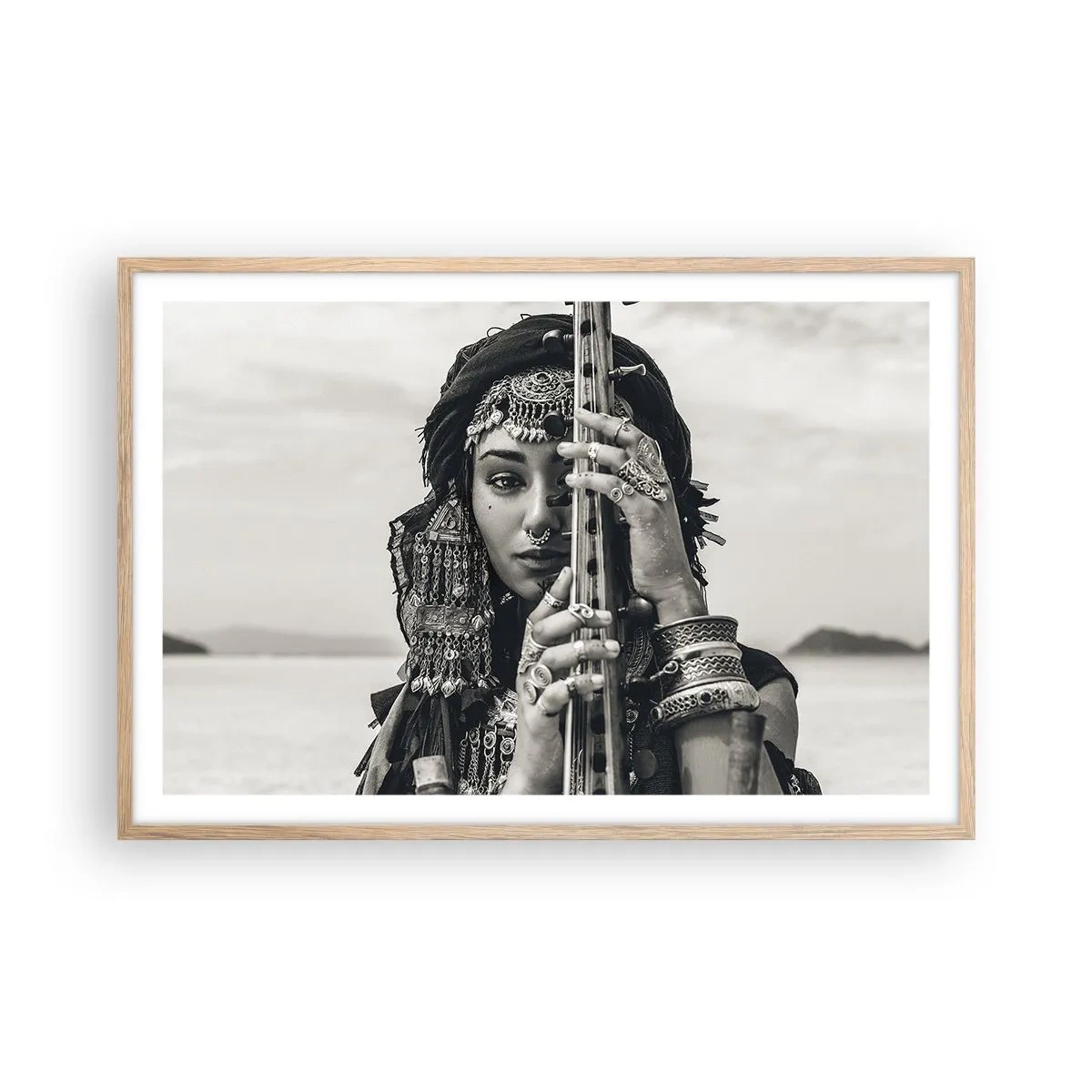 Pôster com moldura de carvalho claro - A própria música oriental - 91x61 cm