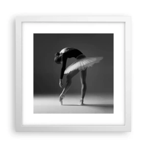 Pôster em moldura branca - Bella balerina - 30x30 cm