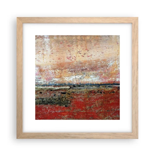 Pôster com moldura de carvalho claro - Talvez seja o mar - 30x30 cm