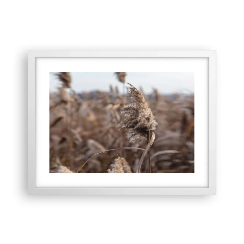 Pôster em moldura branca - É hora de voar com o vento - 40x30 cm