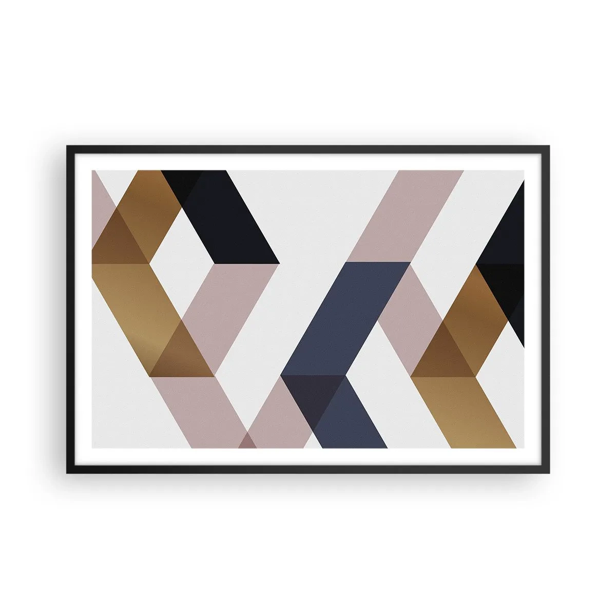 Pôster com moldura preta - Planos e ângulos - 91x61 cm