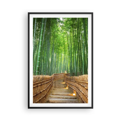 Pôster com moldura preta - A essência da natureza asiática - 61x91 cm