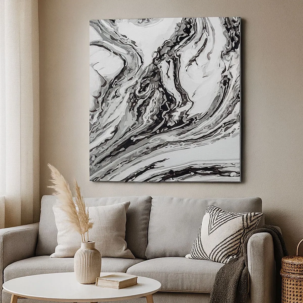 Quadro em tela - No princípio, era o caos - 30x30 cm