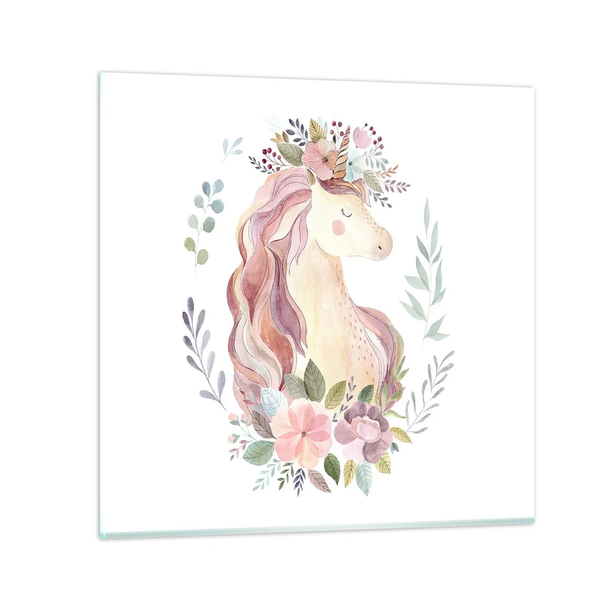 Quadro em vidro - Um convite ao mundo dos contos de fadas - 60x60 cm