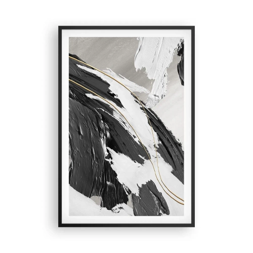 Pôster com moldura preta - Abstração em grande escala - 61x91 cm
