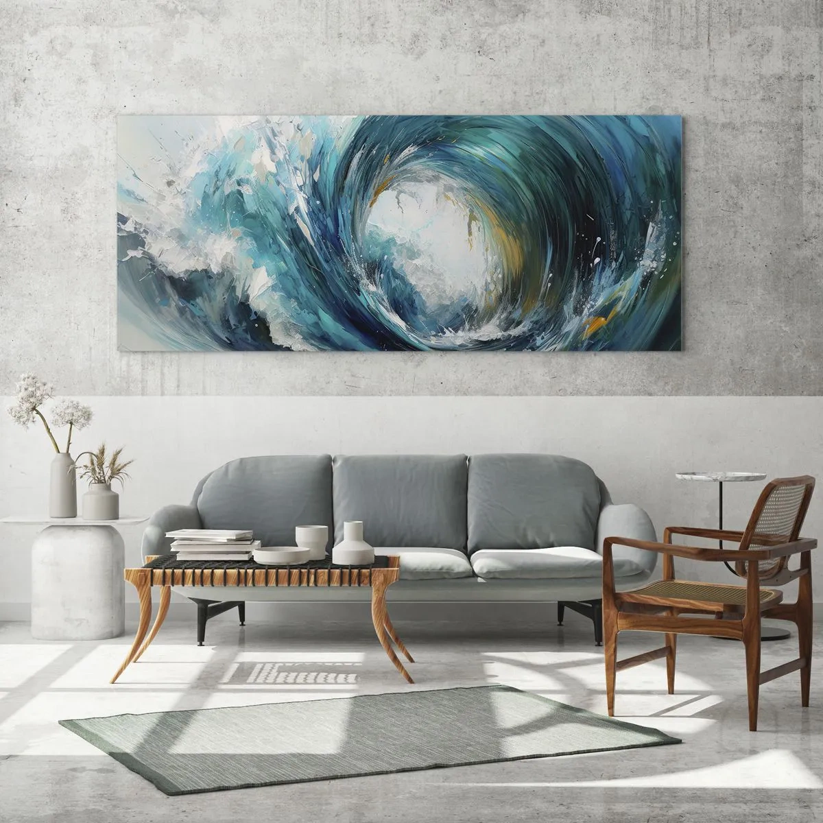 Quadro em vidro - Portal do mar - 100x40 cm