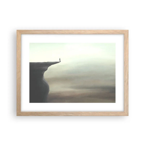 Pôster com moldura de carvalho claro - Para cima, é claro! - 40x30 cm