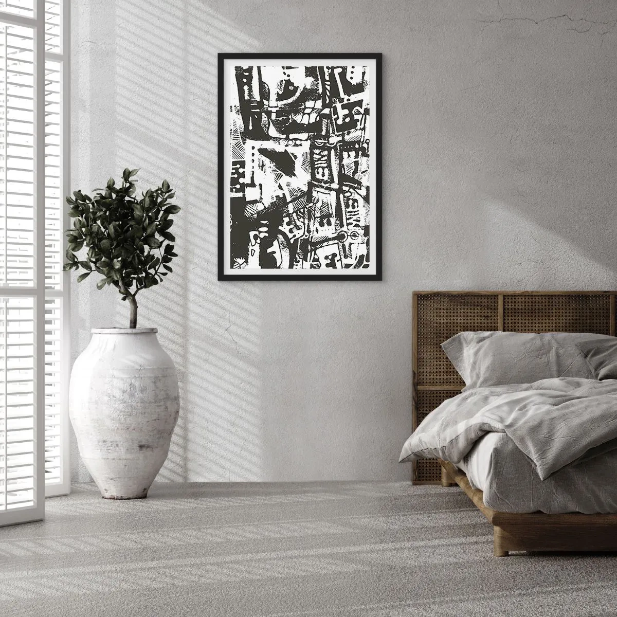 Pôster com moldura preta - Ordem ou caos? - 61x91 cm