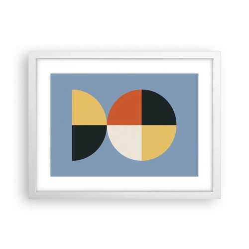 Pôster em moldura branca - Verja e conte - 40x30 cm