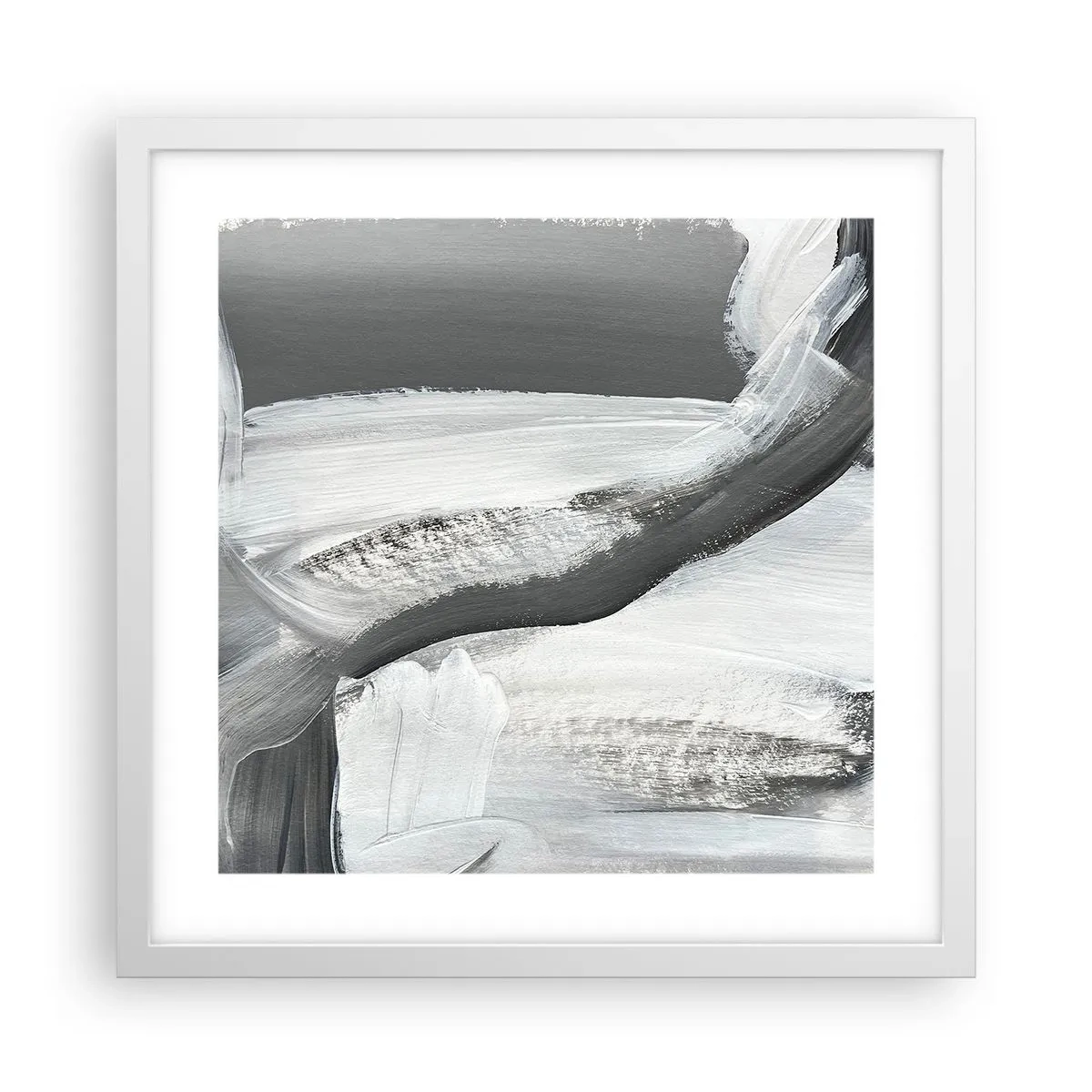 Pôster em moldura branca - Um movimento decisivo - 40x40 cm