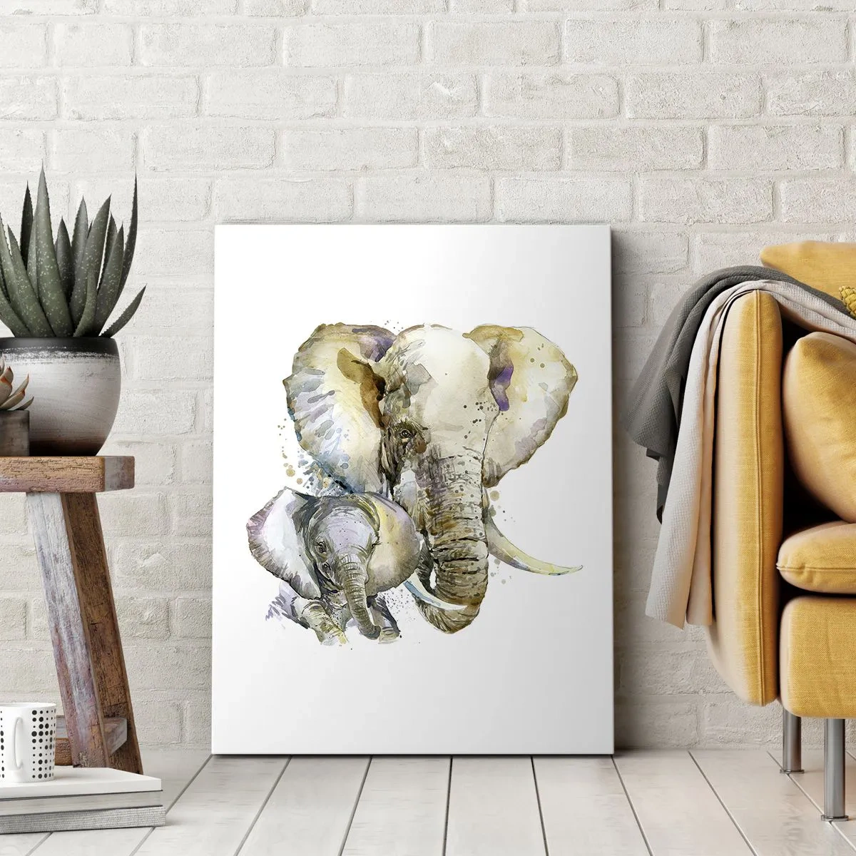 Quadro em tela - Nada melhor do que amor de mãe - 70x100 cm
