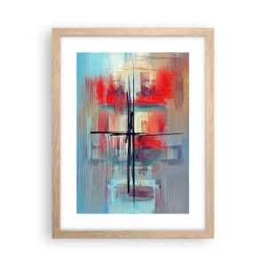 Pôster com moldura de carvalho claro - Uma paisagem numa dimensão desconhecida - 30x40 cm