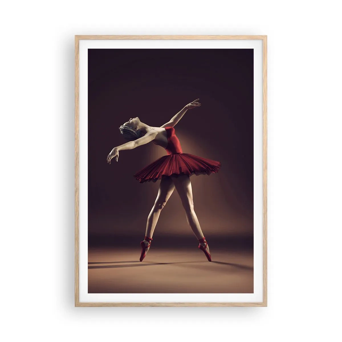 Pôster com moldura de carvalho claro - Prima ballerina - 70x100 cm