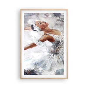 Pôster com moldura de carvalho claro - Delicado e leve como tule - 61x91 cm