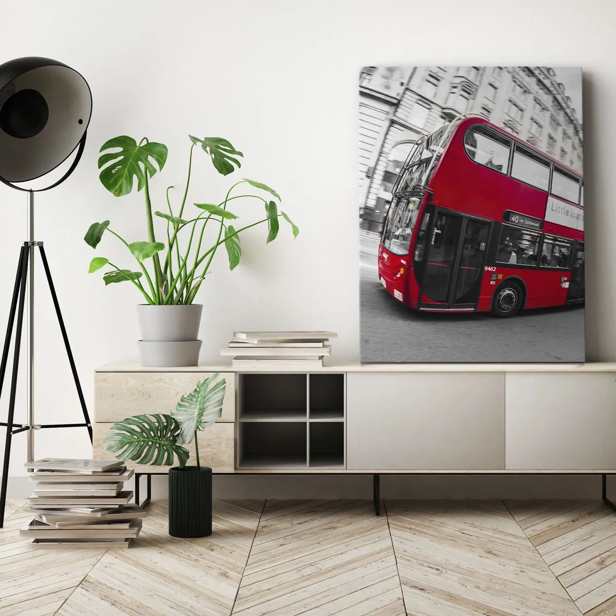 Quadro em tela - Londres tradicional - de autocarro - 70x100 cm
