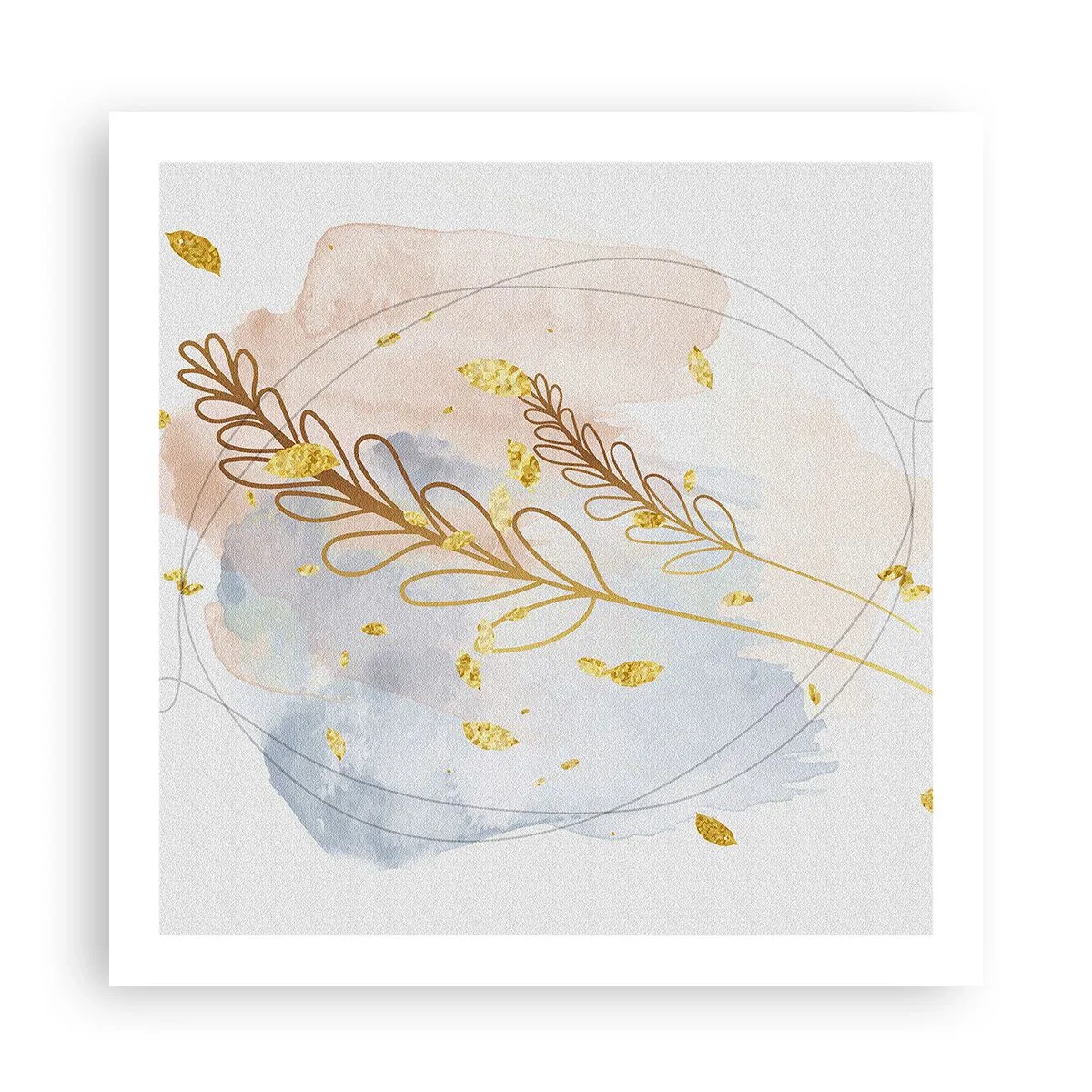 Pôster - Explosão dourada - 60x60 cm