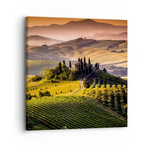 Quadro em tela - Arcádia - Paisagem toscana - 30x30 cm