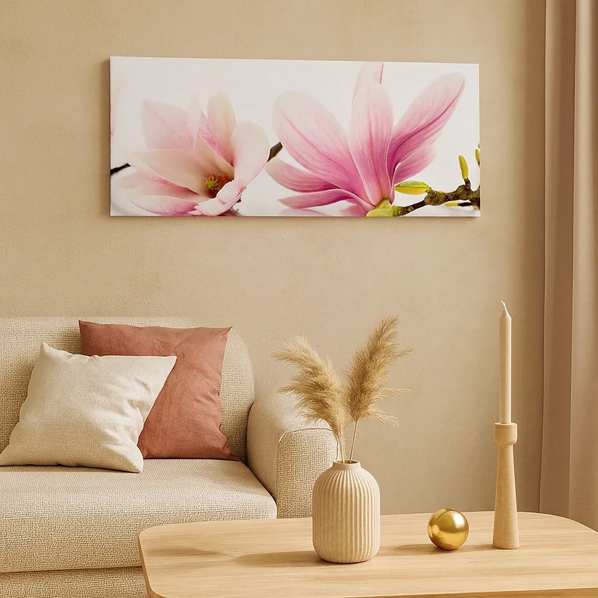 Quadro em tela - Suave como um sopro de primavera - 100x40 cm