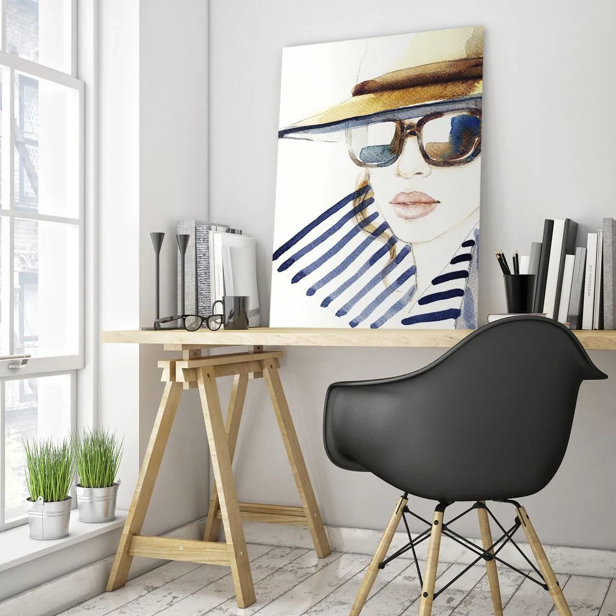 Quadro em vidro - Bem-vindo à Flórida - 50x70 cm