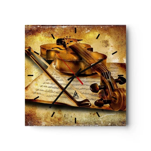Relógio de parede - Relógio em vidro - Precisa-se de virtuoso - 30x30 cm