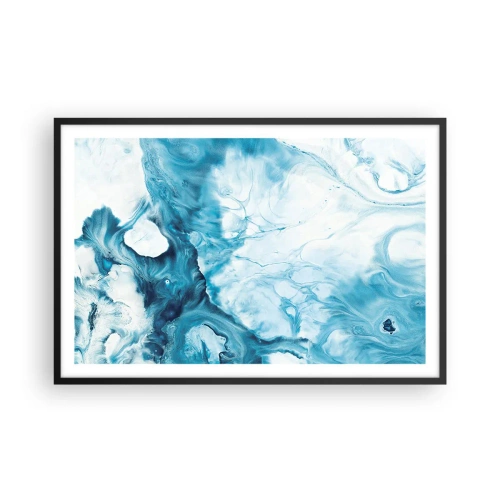 Pôster com moldura preta - Concerto Azul - 91x61 cm