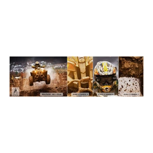 Amostra de papel de parede Premium Canvas - No risk no fun - Esporte, quádruplo, Corrida - 100x30 cm