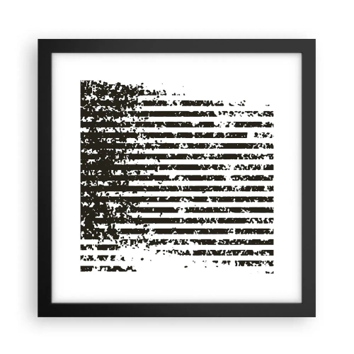 Pôster com moldura preta - Ritmo e ruído - 30x30 cm