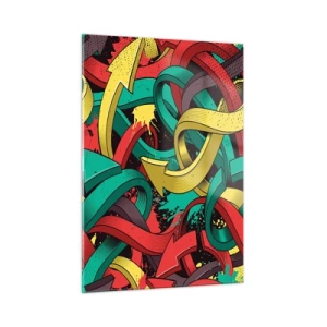 Quadro em vidro - Qual o caminho para o destino? - 50x70 cm