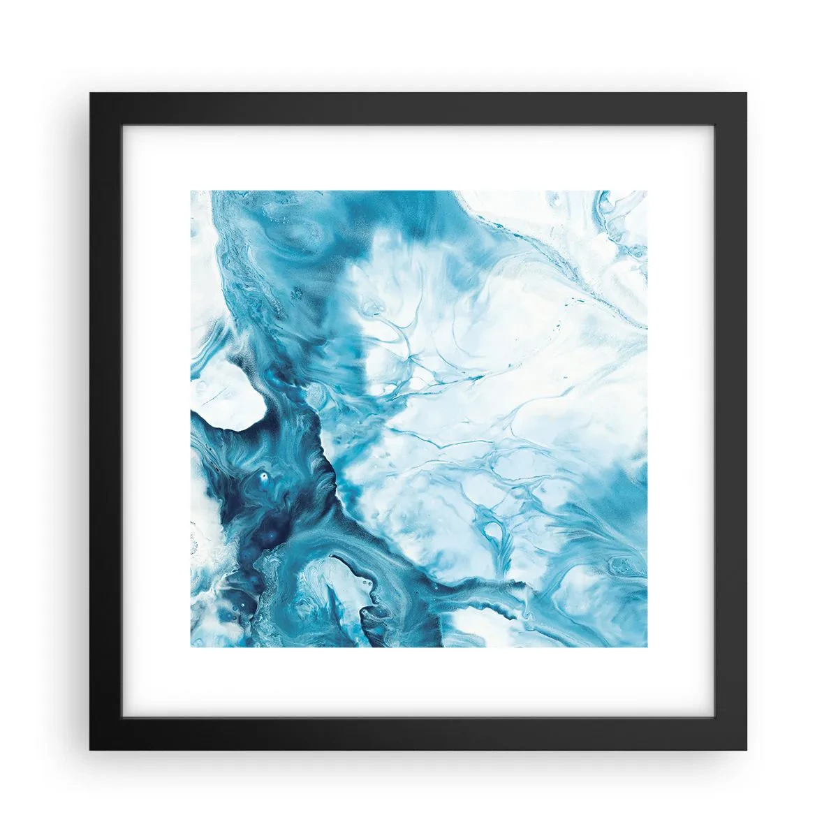 Pôster com moldura preta - Concerto Azul - 30x30 cm