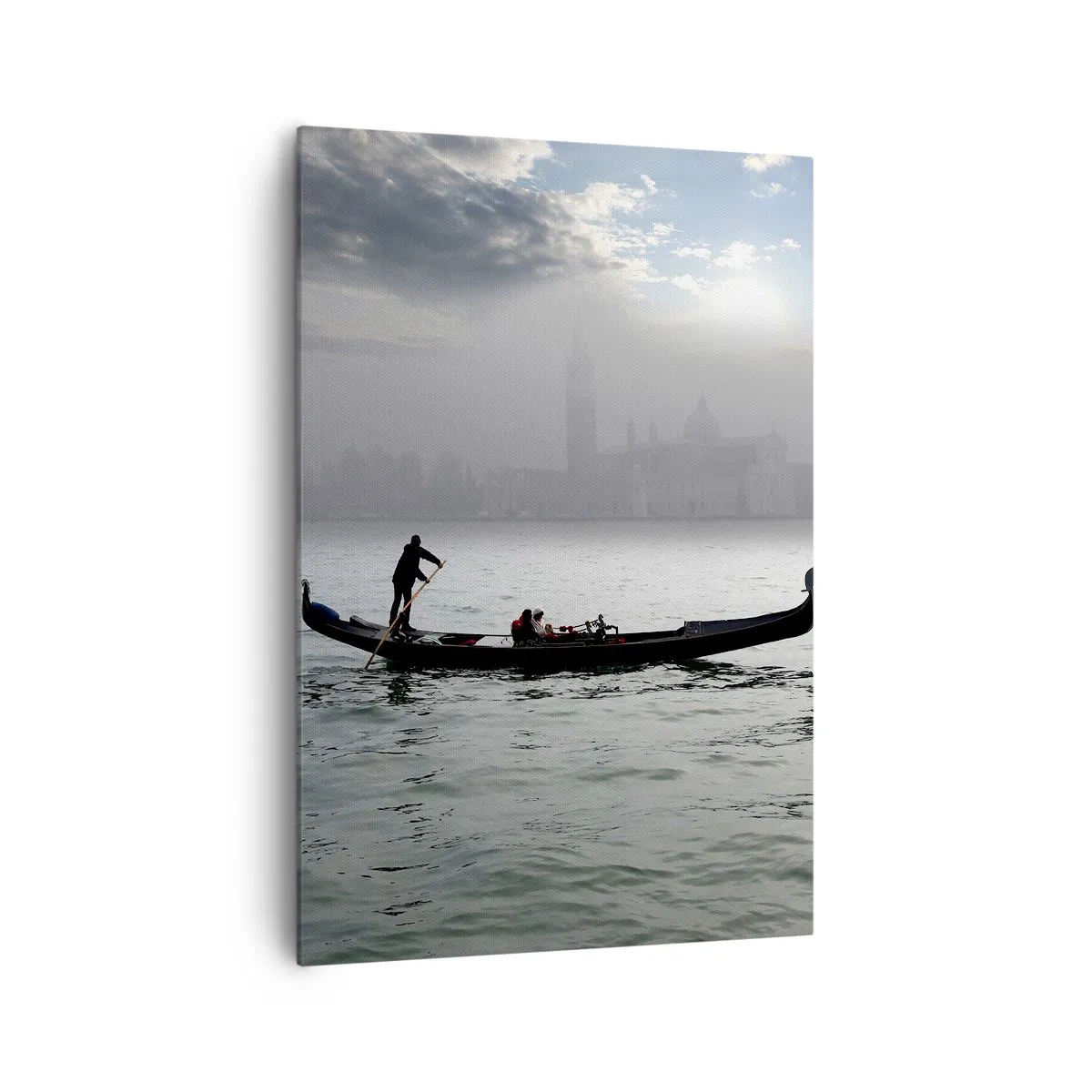 Quadro em tela - Uma cidade fabulosa feita de água e nevoeiro - 70x100 cm