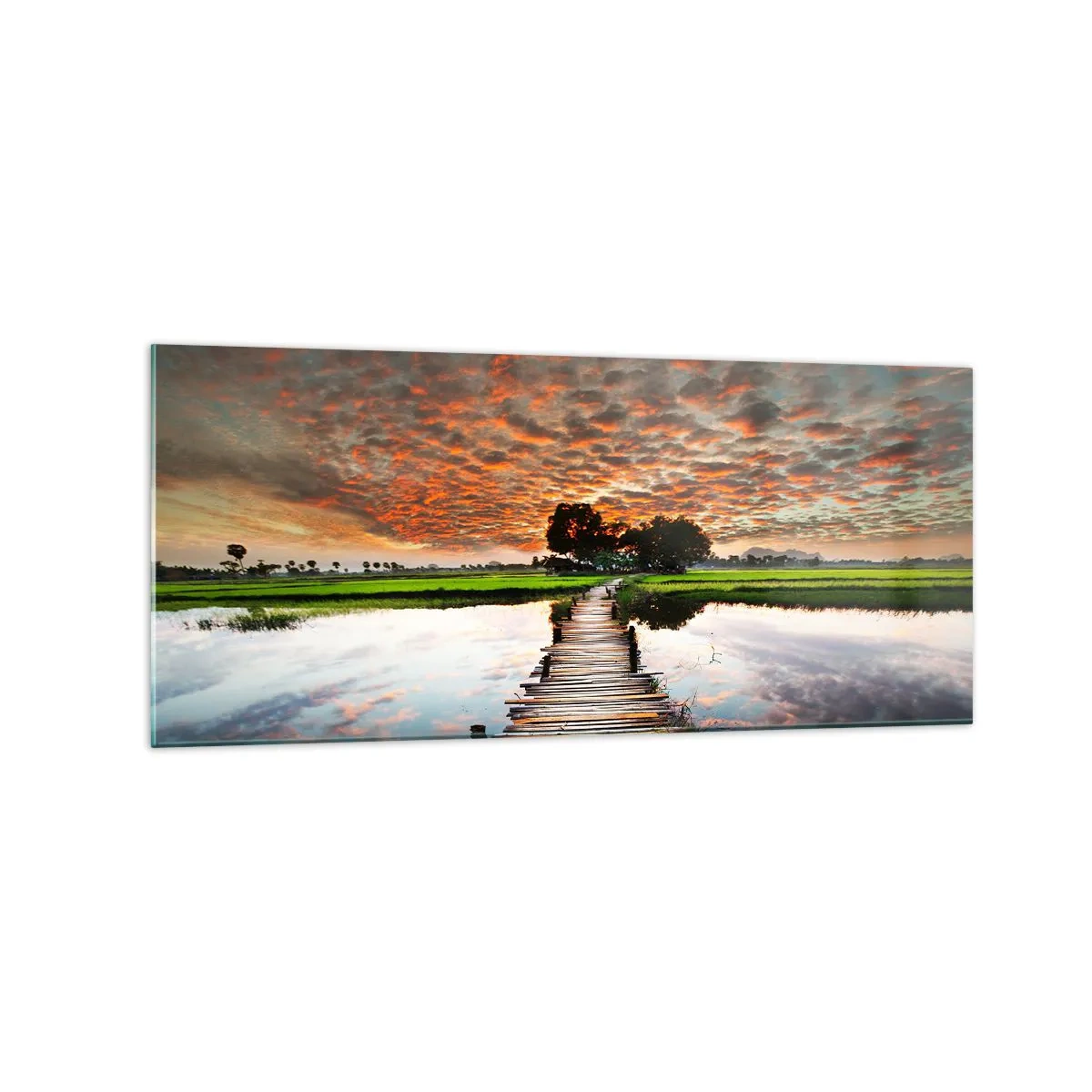 Quadro em vidro - Abra os braços - respire - 120x50 cm