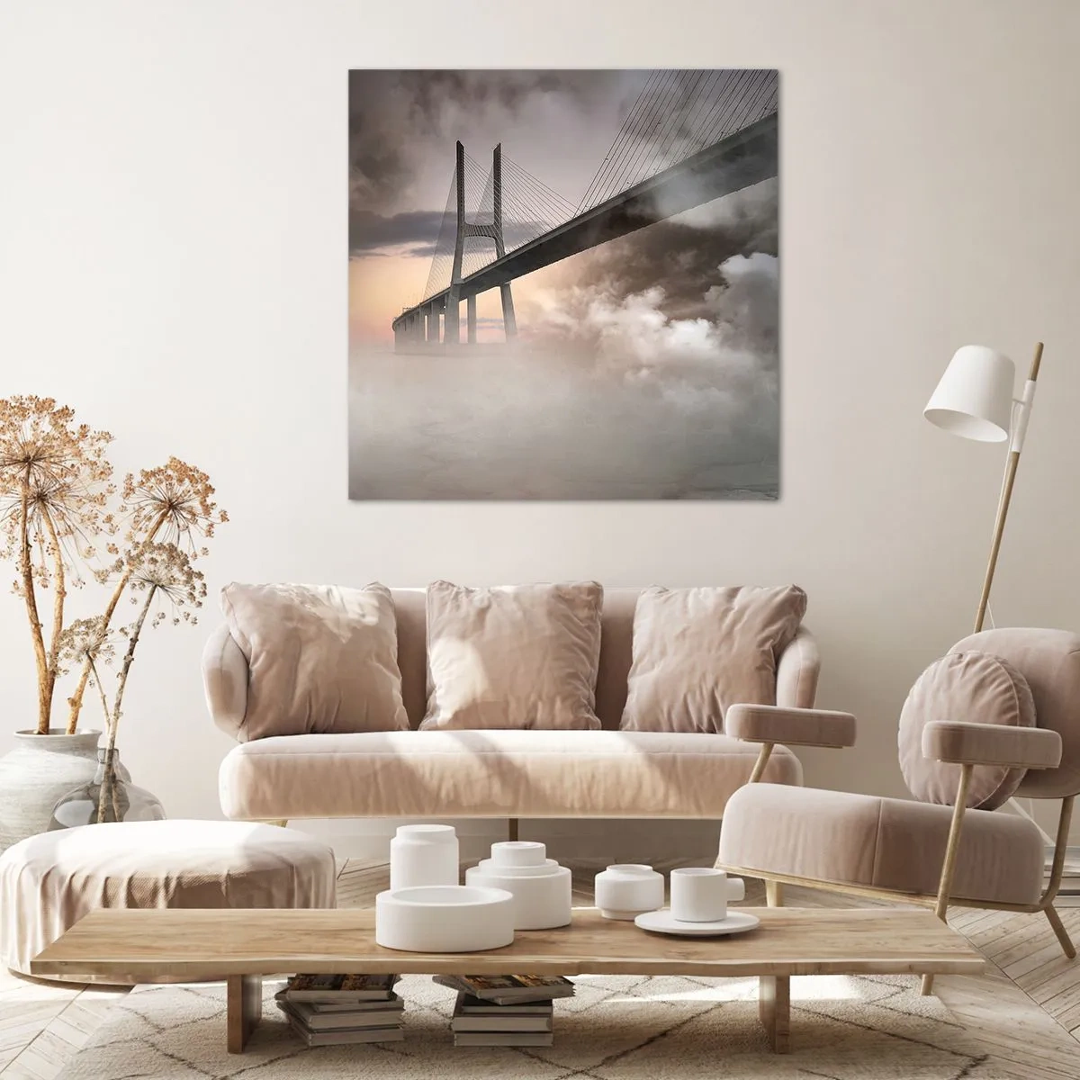 Quadro em tela - No rio que não existe - 50x50 cm