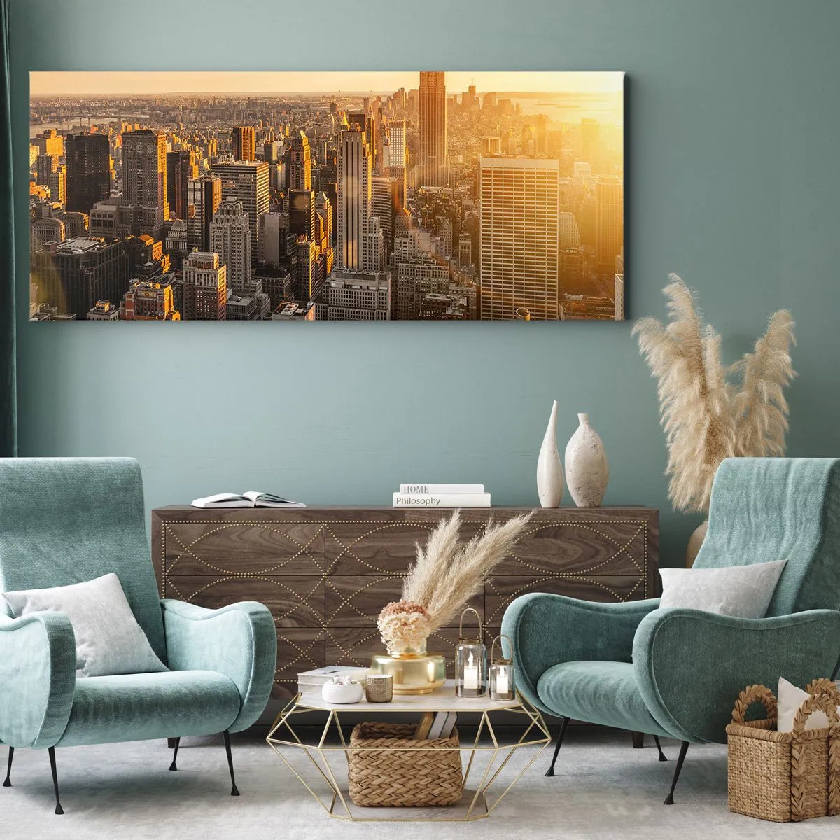 Quadro em tela - Crescer ao sol - 100x40 cm