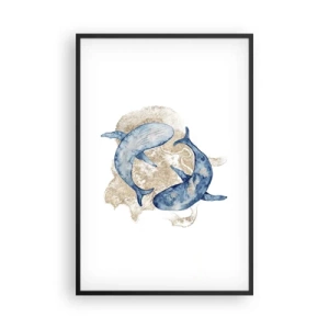 Pôster com moldura preta - Amizade ou amor? - 61x91 cm