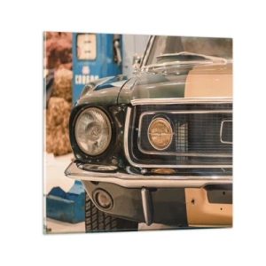 Quadro em vidro - Encontro com uma lenda - 60x60 cm