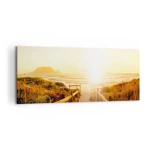 Quadro em tela - Pelaa duna, em direção ao sol - 100x40 cm