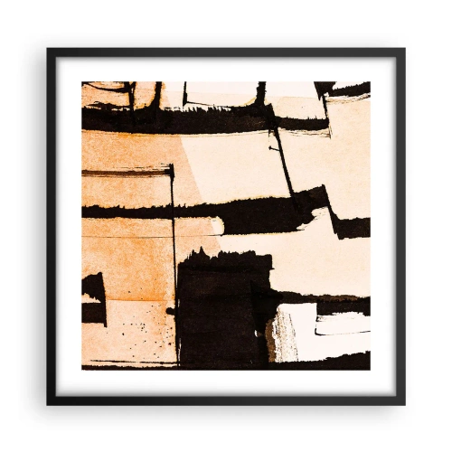 Pôster com moldura preta - No entanto, a ordem - 50x50 cm