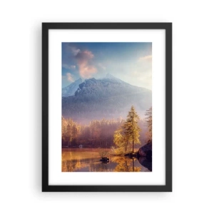 Pôster com moldura preta - Nas montanhas e vales - 30x40 cm