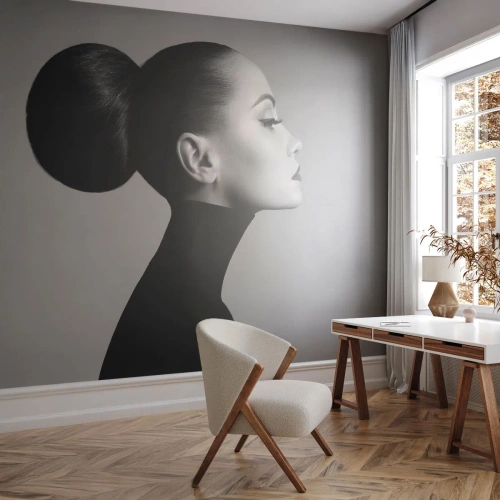 Papel de Parede Premium Sand - Nefertiti moderna - Mulher, Penteado, Modelo - 150x105 cm