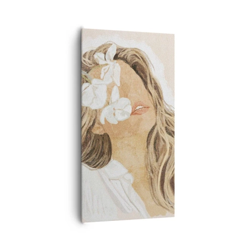 Quadro em tela - Entre as flores em êxtase - 65x120 cm