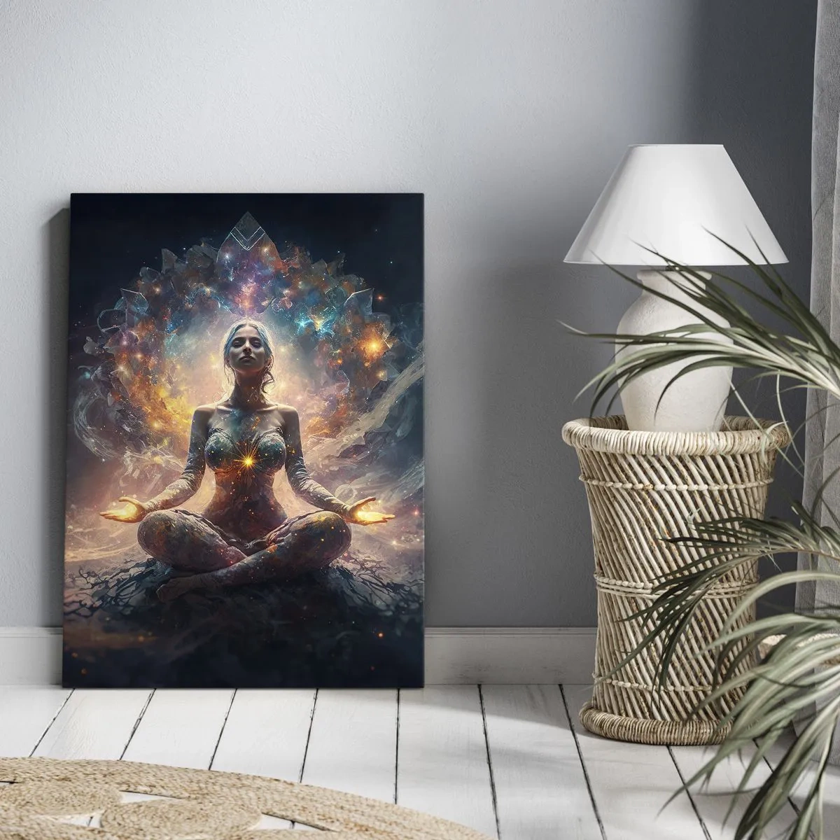 Quadro em tela - Fluxo de boa energia - 45x80 cm