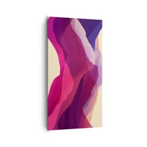 Quadro em tela - Ondas de roxo - 65x120 cm