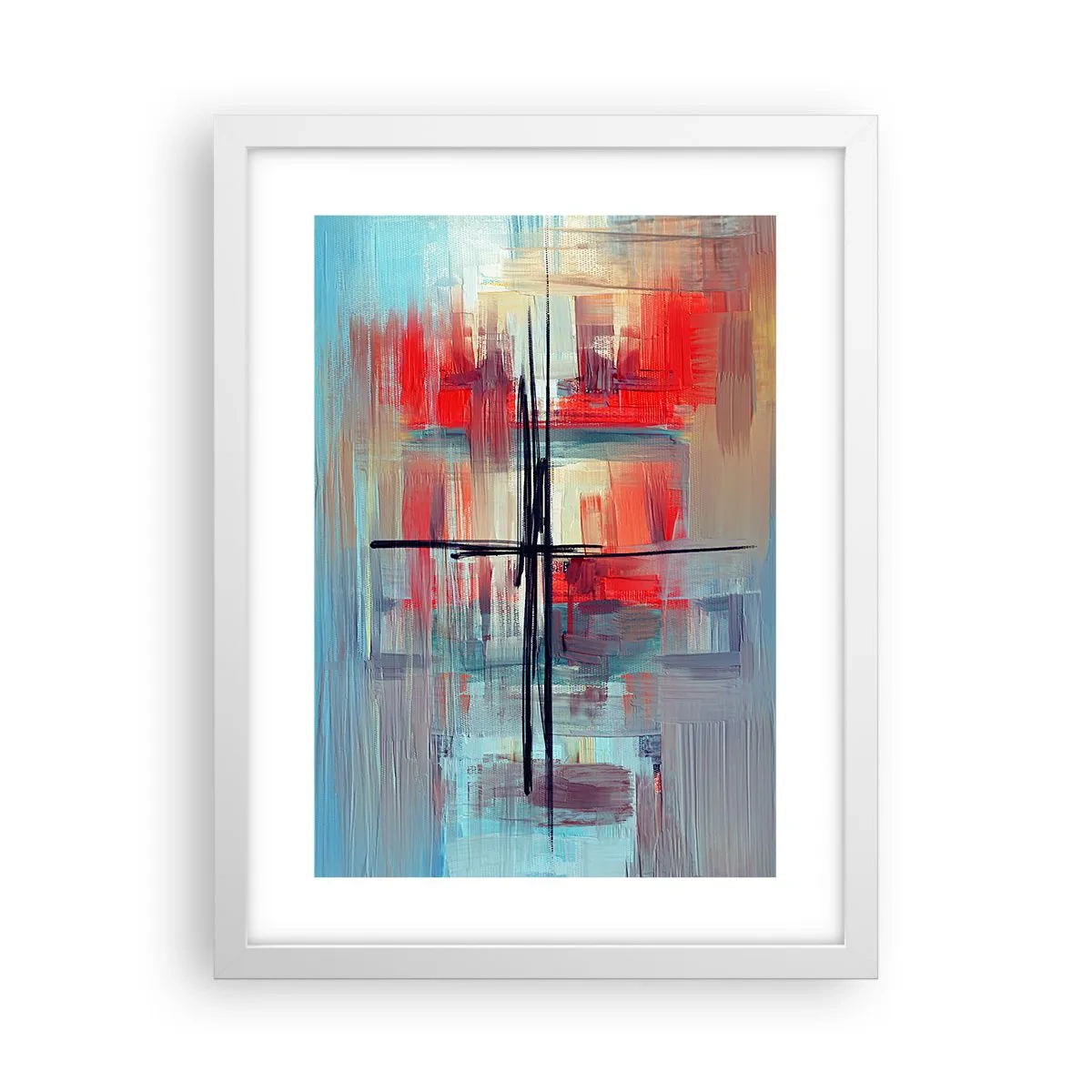 Pôster em moldura branca - Uma paisagem numa dimensão desconhecida - 30x40 cm