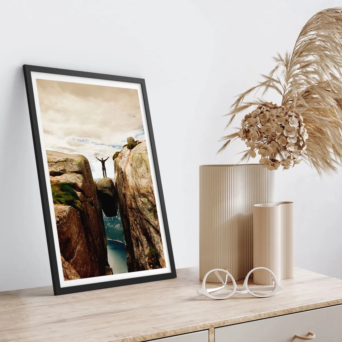 Pôster com moldura preta - Como me sinto?! - 70x100 cm